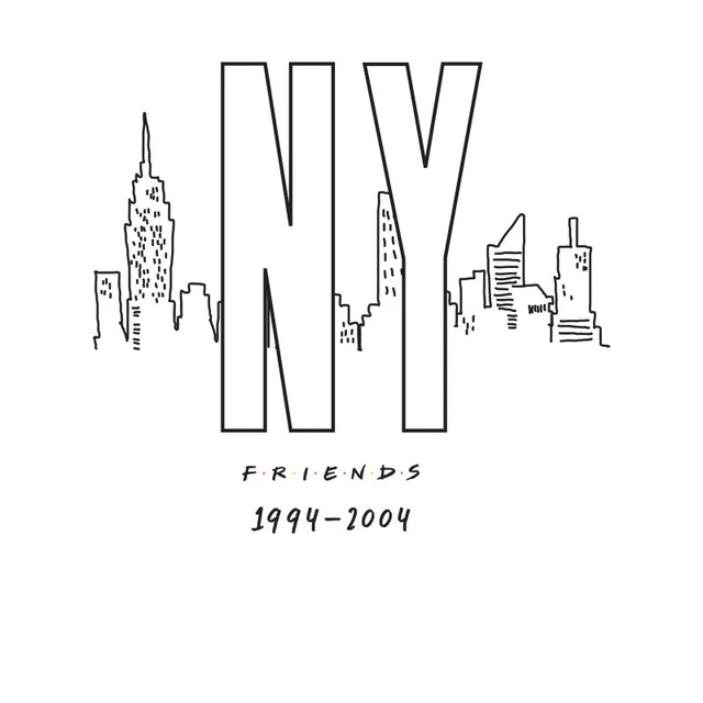 Friends NY Skyline t-shirt - Wit