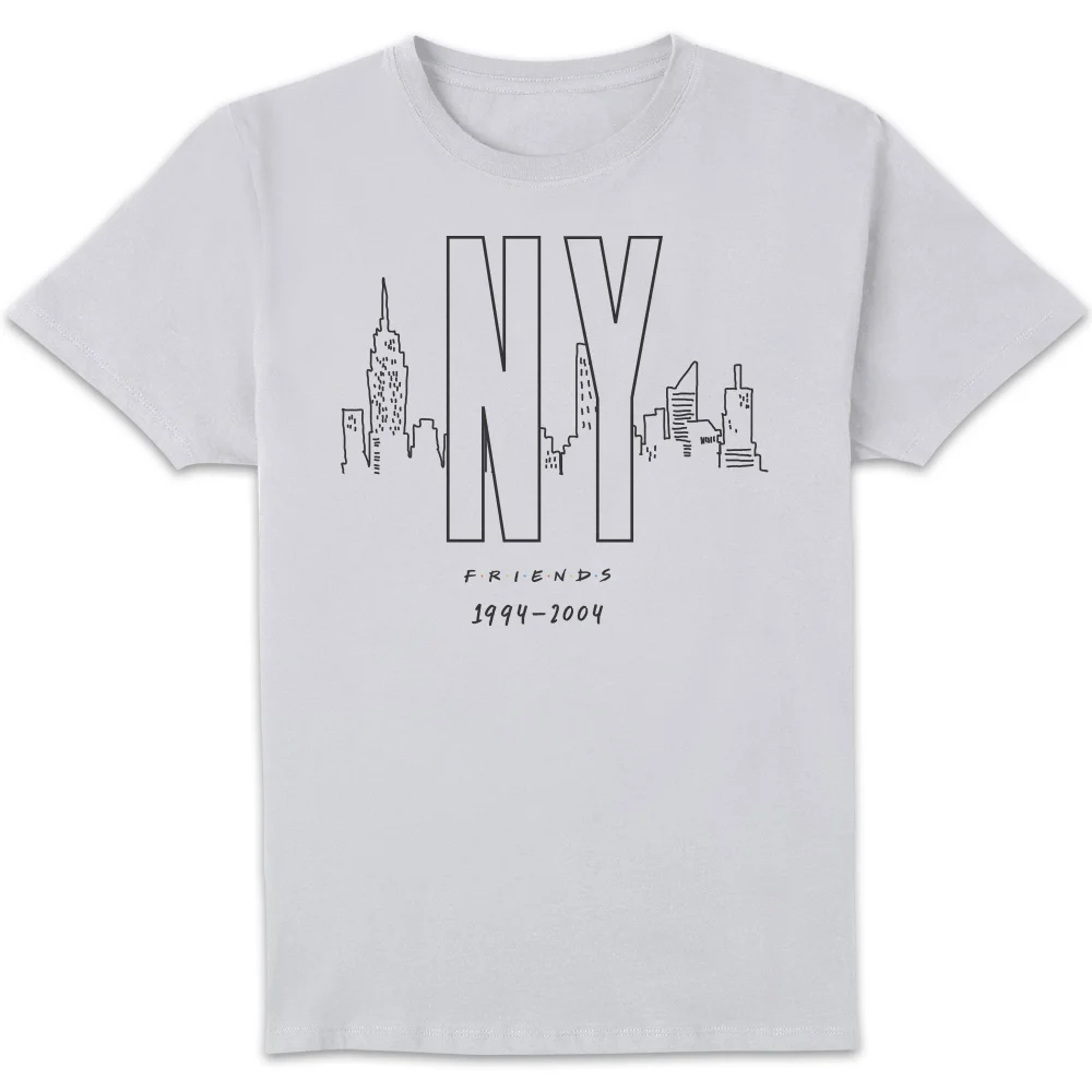 Friends NY Skyline t-shirt - Wit - S Afbeelding 1