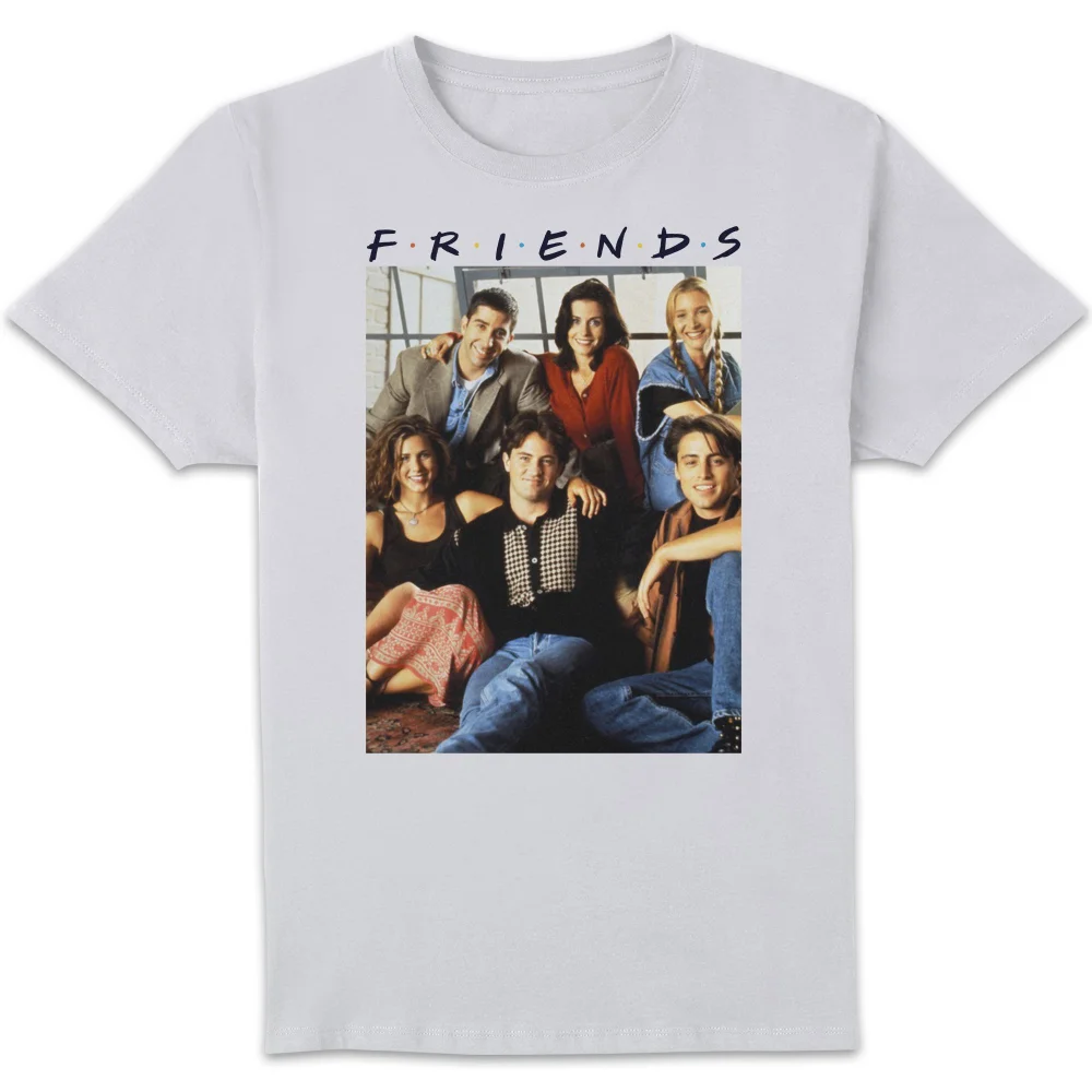 Friends Vintage Character Shot t-shirt - Wit - S Afbeelding 1