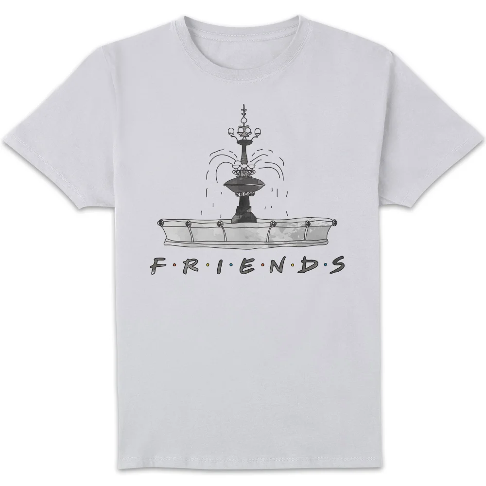 Friends Fountain Sketch t-shirt - Wit - S Afbeelding 1