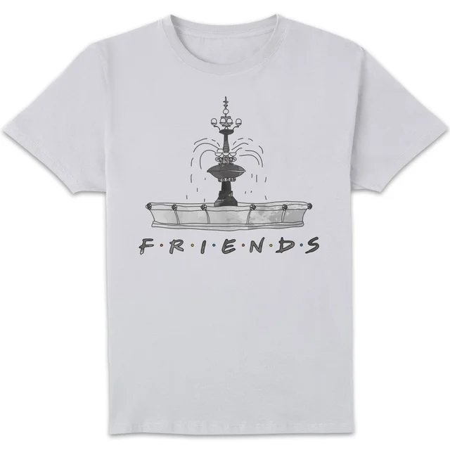 Friends Fountain Sketch t-shirt - Wit