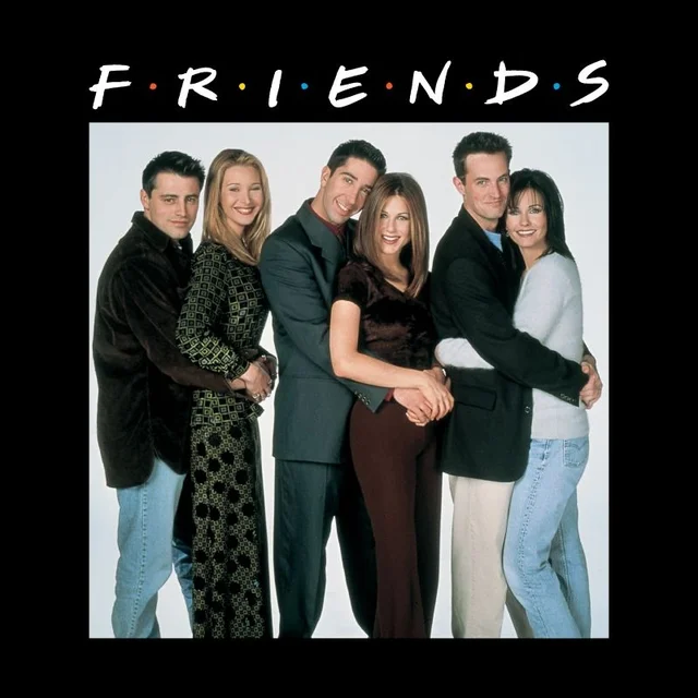 Friends Group Shot t-shirt - Zwart