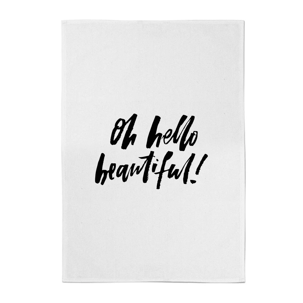 PlanetA444 Oh Hello Beautiful Cotton Tea Towel Afbeelding 1