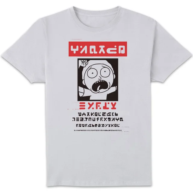Rick and Morty Wanted Morty T-shirt - Wit
