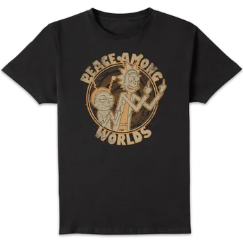 Rick and Morty Peace Among Worlds T-shirt - Zwart