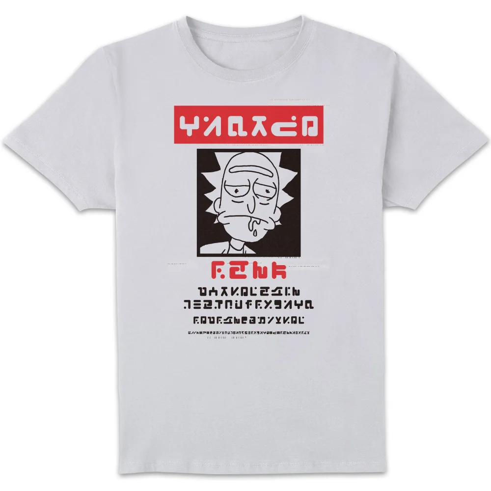 Rick and Morty Wanted Rick T-shirt - Wit - S Afbeelding 1