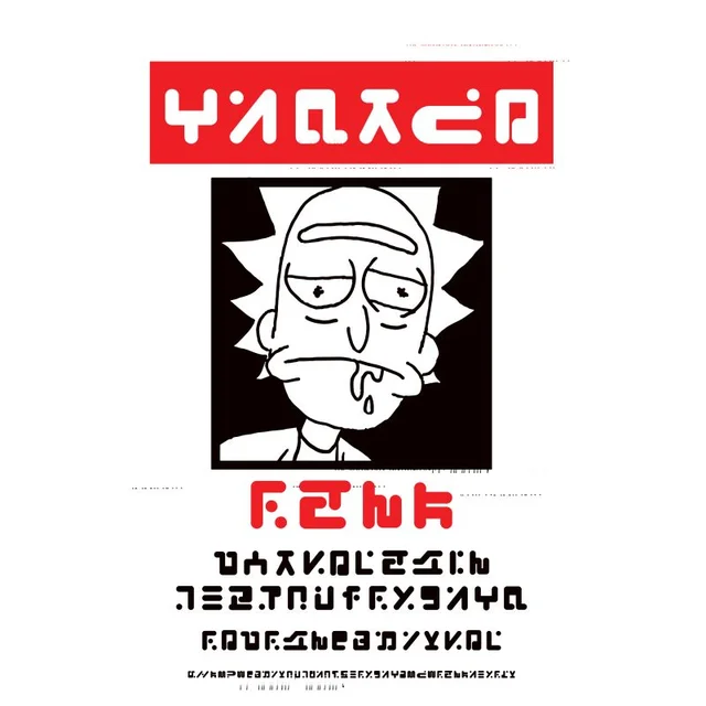 Rick and Morty Wanted Rick T-shirt - Wit