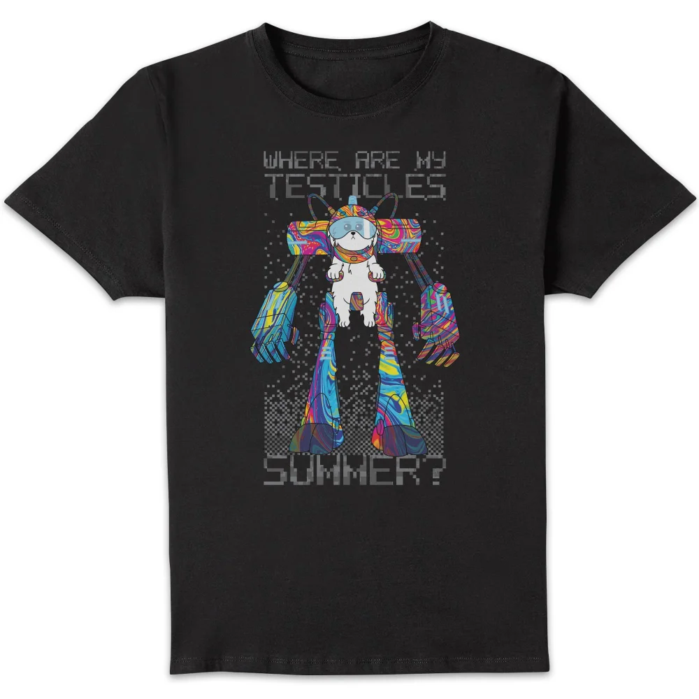 Rick and Morty Where Are My Testicles Summer T-shirt - Zwart - S Afbeelding 1