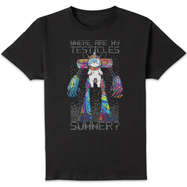 Rick and Morty Where Are My Testicles Summer T-shirt - Zwart