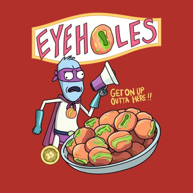 Rick and Morty Eyeholes T-shirt - Zavvi Exclusive - Rood