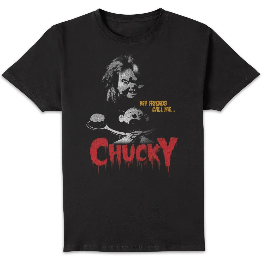 Chucky My Friends Call Me Chucky T-shirt - Zwart - S Afbeelding 1