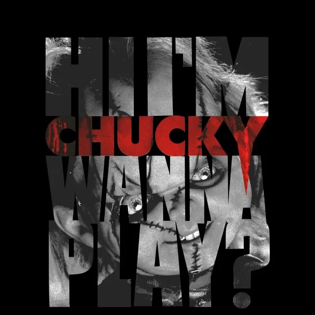 Chucky Typographic T-shirt - Zwart