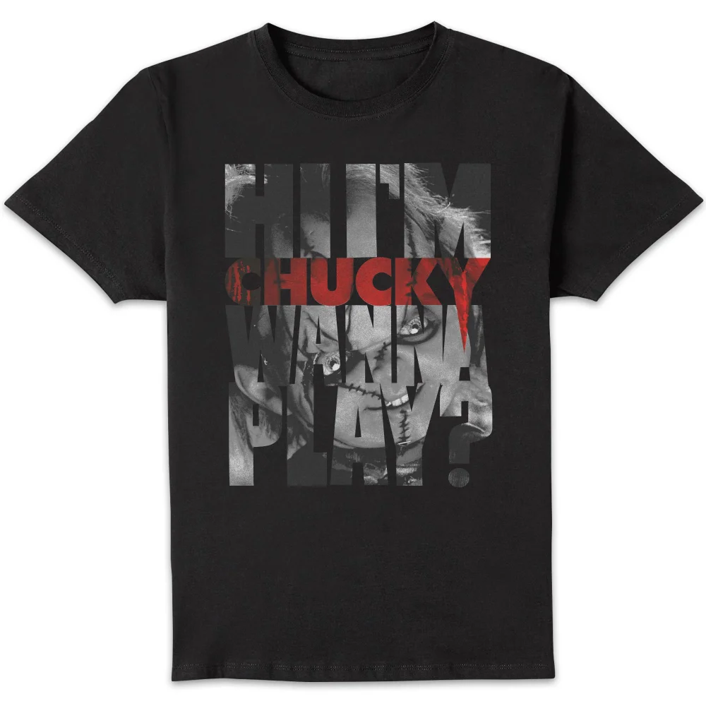 Chucky Typographic T-shirt - Zwart - S Afbeelding 1