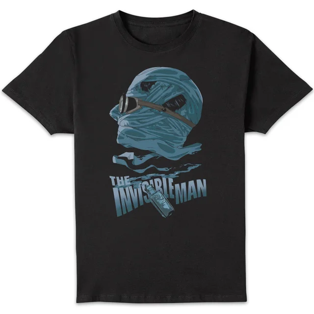 Universal Monsters The Invisible Man Illustrated T-shirt - Zwart