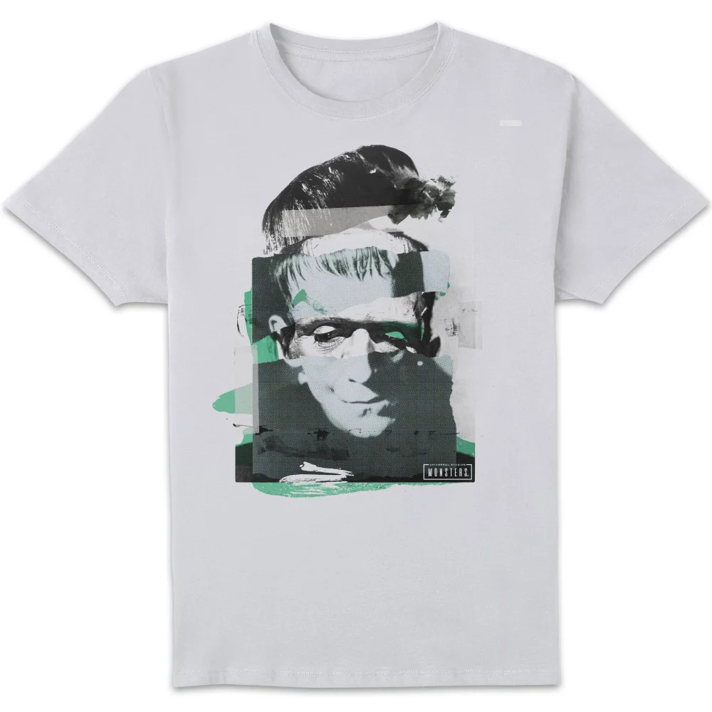 Universal Monsters Frankenstein Collage T-shirt - Wit - S Afbeelding 1