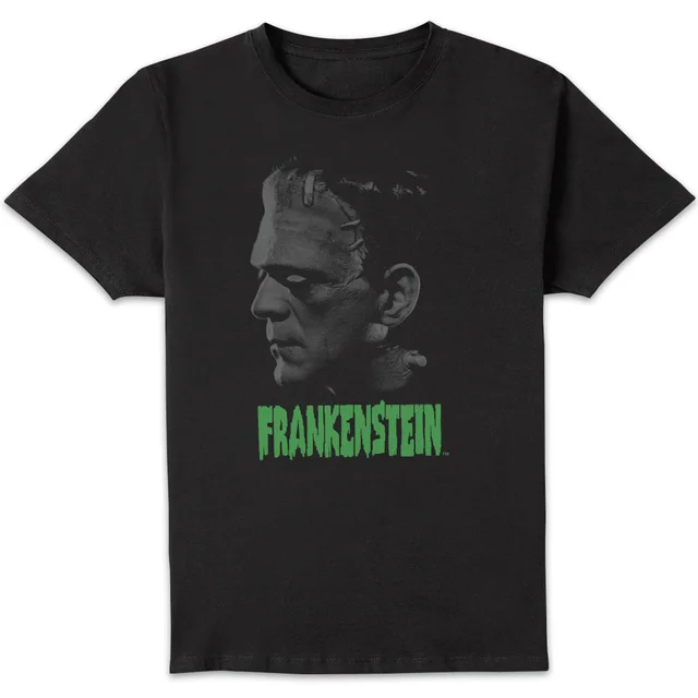 Universal Monsters Frankenstein Greyscale T-shirt - Zwart
