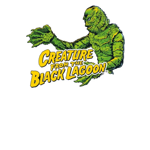 Universal Monsters Creature From The Black Lagoon Crest T-shirt - Wit