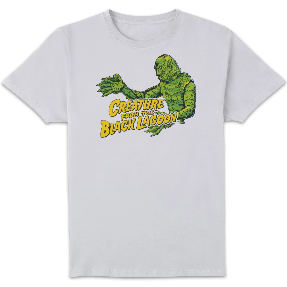 Universal Monsters Creature From The Black Lagoon Crest T-shirt - Wit - S Afbeelding 1