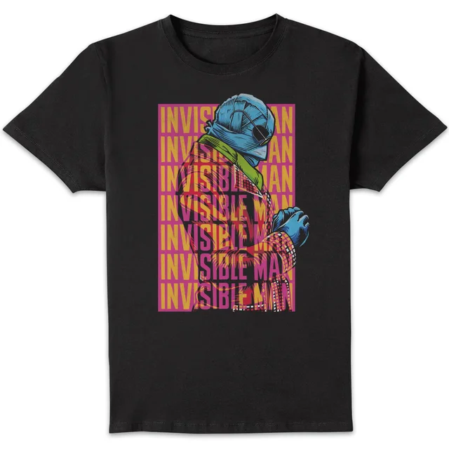 Universal Monsters Invisible Man Retro T-shirt - Zwart