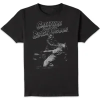 Universal Monsters Creature From The Black Lagoon Black And White T-shirt - Zwart
