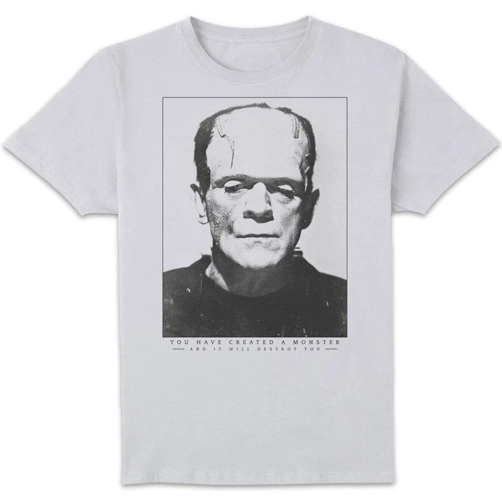 Universal Monsters Frankenstein Portrait T-shirt - Wit - S Afbeelding 1