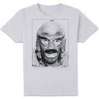 Universal Monsters Creature From The Black Lagoon Portrait T-shirt - Wit