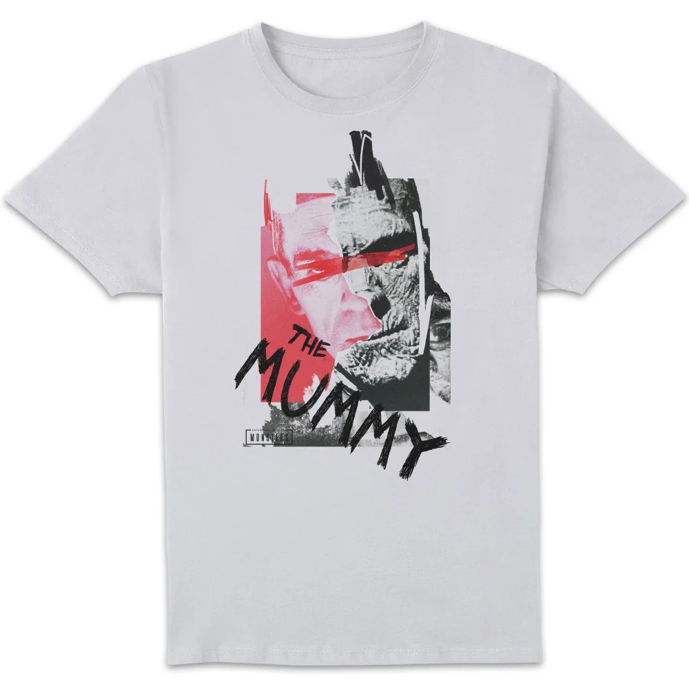Universal Monsters The Mummy Collage T-shirt - Wit - S Afbeelding 1