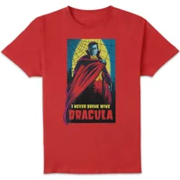 Universal Monsters Dracula Retro T-shirt - Rood