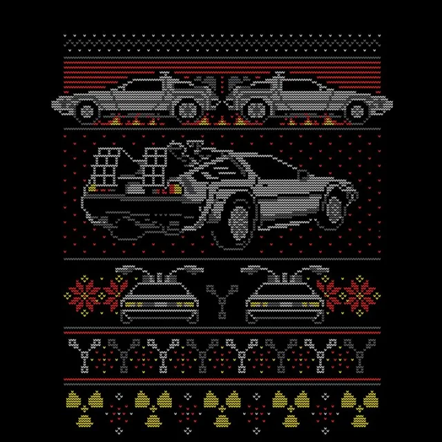 Back To The Future Back In Time For Christmas Kerst T-Shirt - Zwart