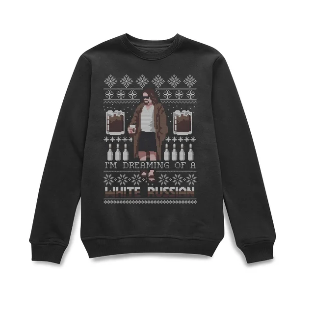 The Big Lebowski Im Dreaming Of A White Russian Trui - Zwart