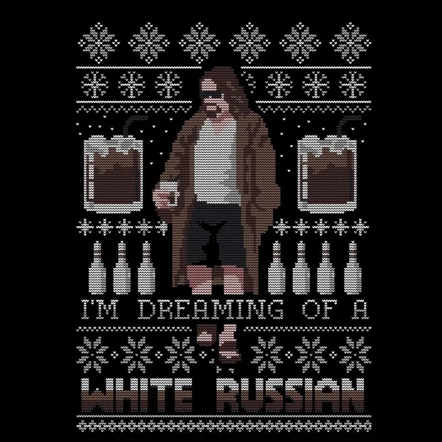 The Big Lebowski I'm Dreaming Of A White Russian T-Shirt - Zwart