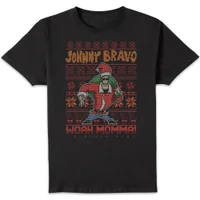 Johnny Bravo Kerstmis T-Shirt - Zwart