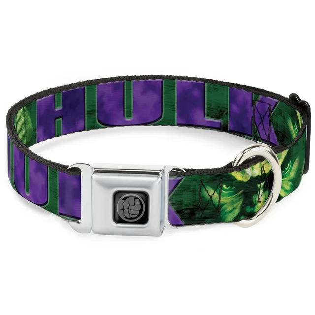 Buckle-Down Marvel Avengers Hulk Icon Seatbelt Belt - Black