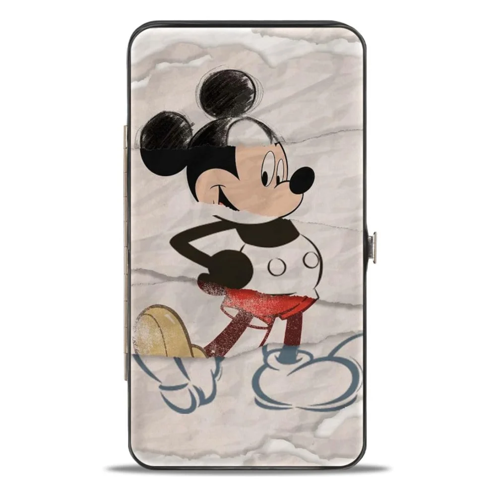 Buckle-Down Mickey Mouse Retro Sketches Hinged Wallet Afbeelding 1