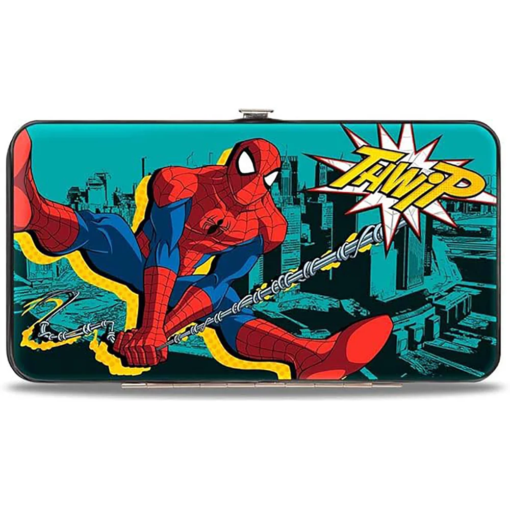 Buckle-Down Marvel Spider-Man Swinging Poses Hinged Wallet Afbeelding 1