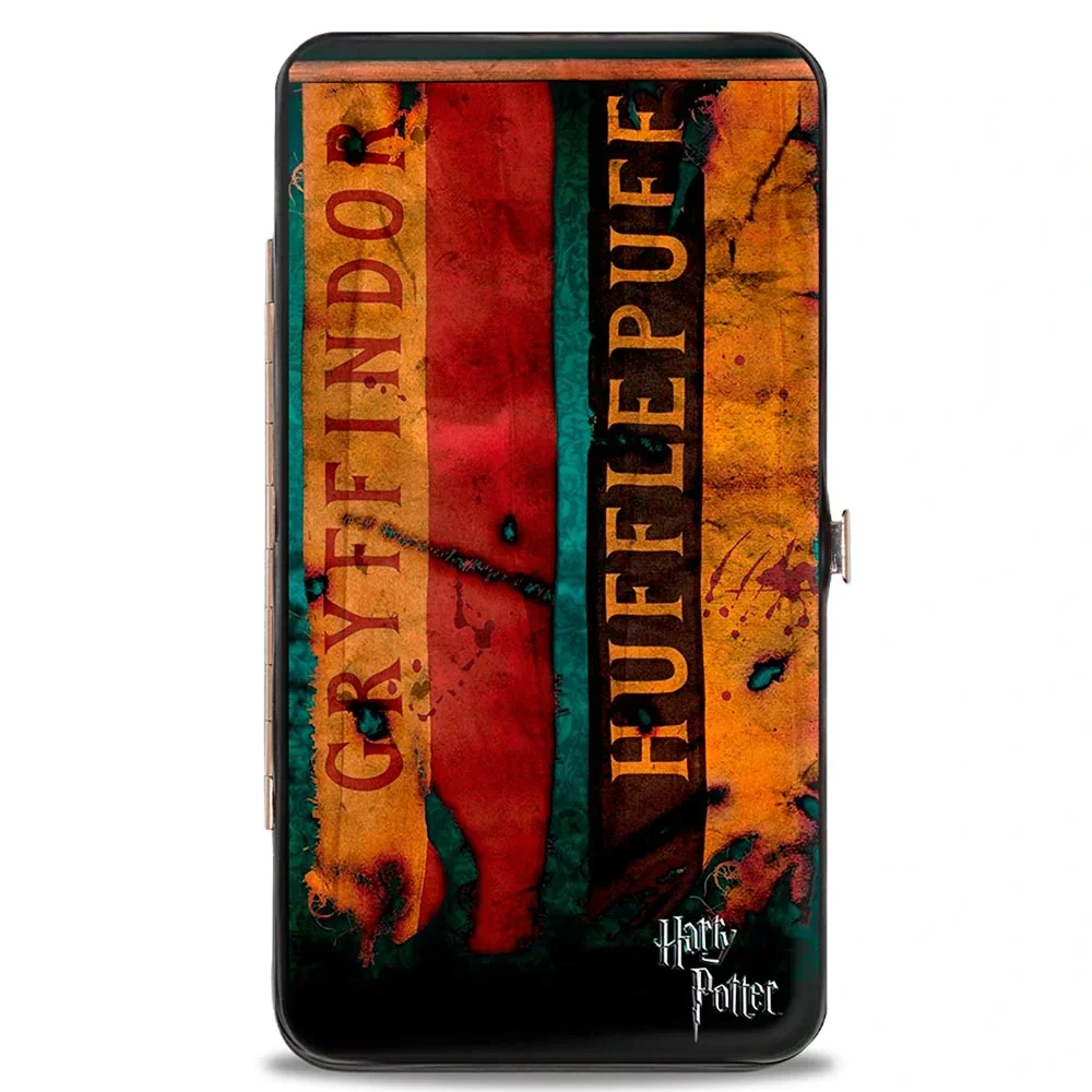 Buckle-Down Harry Potter Hogwarts House Banners Hinged Wallet Afbeelding 1