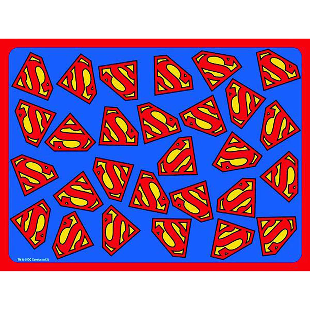 Buckle-Down DC Comics Superman Logo Scattered Placemat - Blue/Red Afbeelding 1