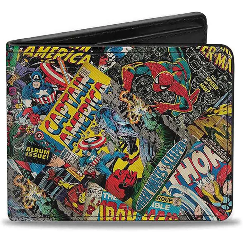Buckle-Down Marvel Retro Comic Books Bi-Fold Wallet Afbeelding 1