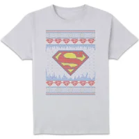 DC Supergirl Knit Men's Christmas T-Shirt - White