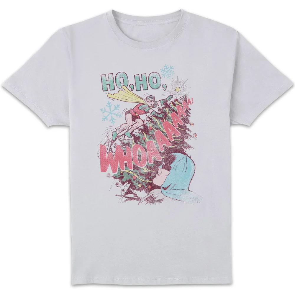 DC Ho Ho Whoaaaaaaa Men's Christmas T-Shirt - White - S Afbeelding 1