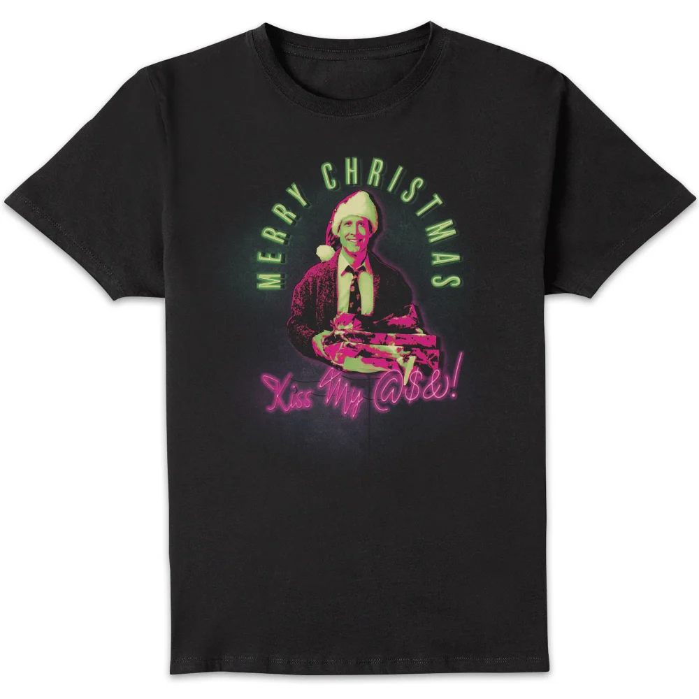National Lampoon Merry Christmas Clark Griswold Men's Christmas T-Shirt - Black - S Afbeelding 1