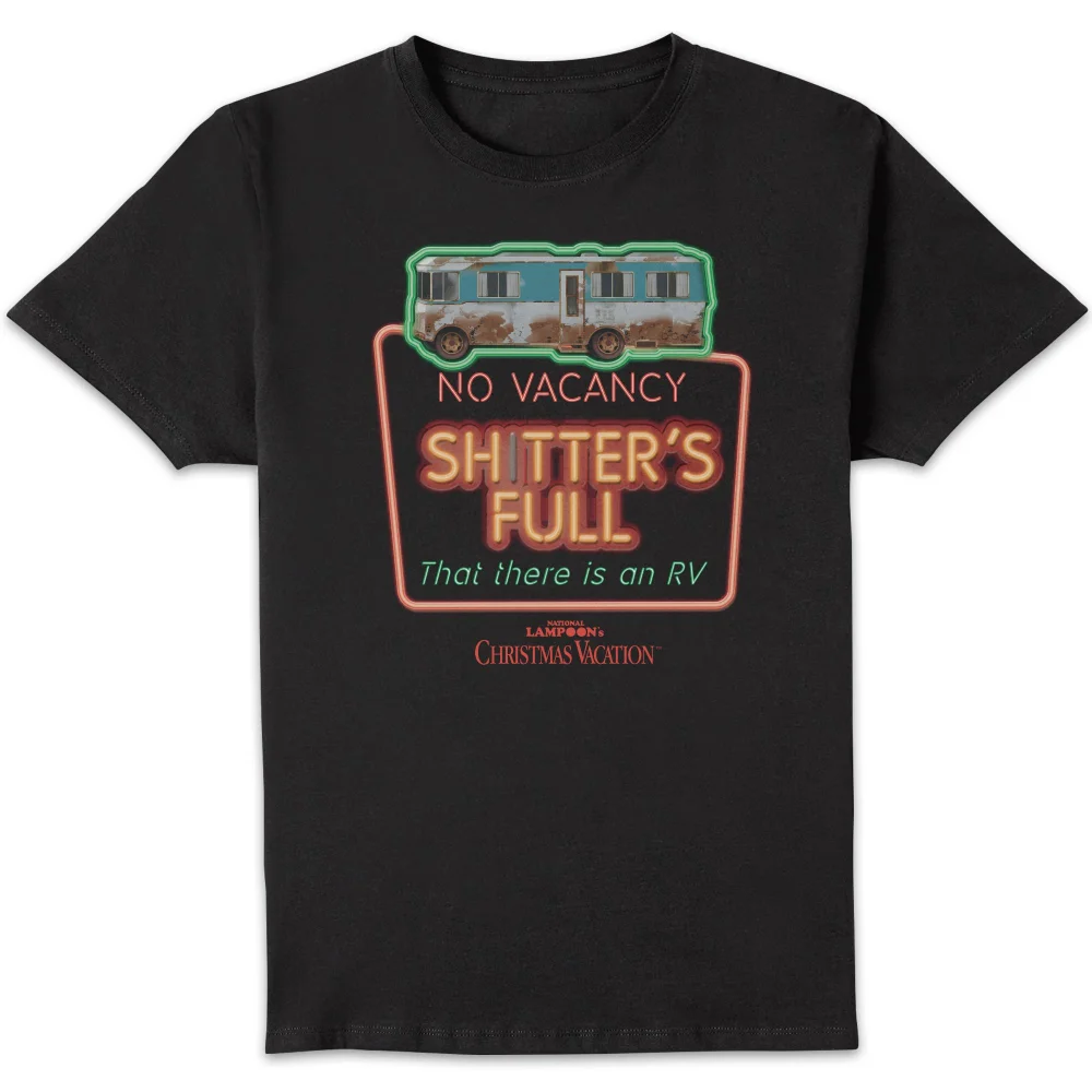 National Lampoon No Vacancy Men's Christmas T-Shirt - Black - S Afbeelding 1
