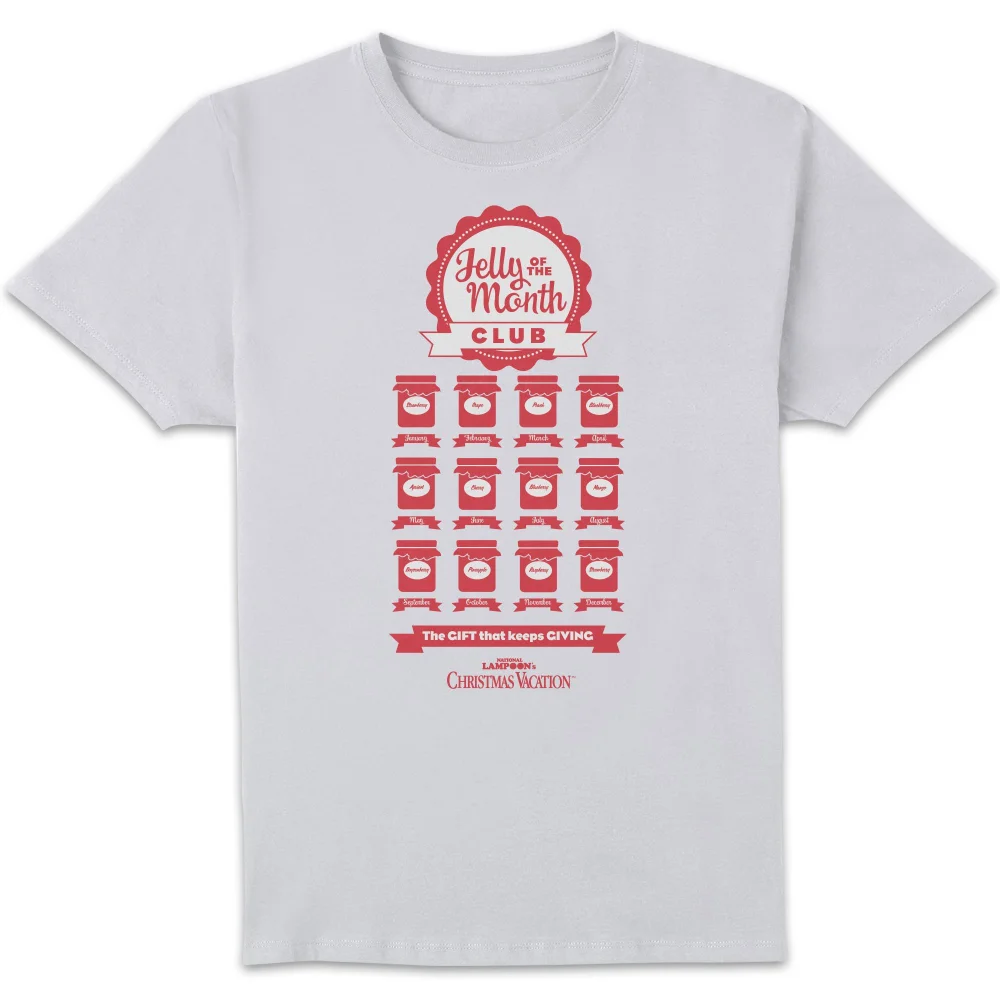 National Lampoon Jelly Of The Month Club Men's Christmas T-Shirt - White - S Afbeelding 1