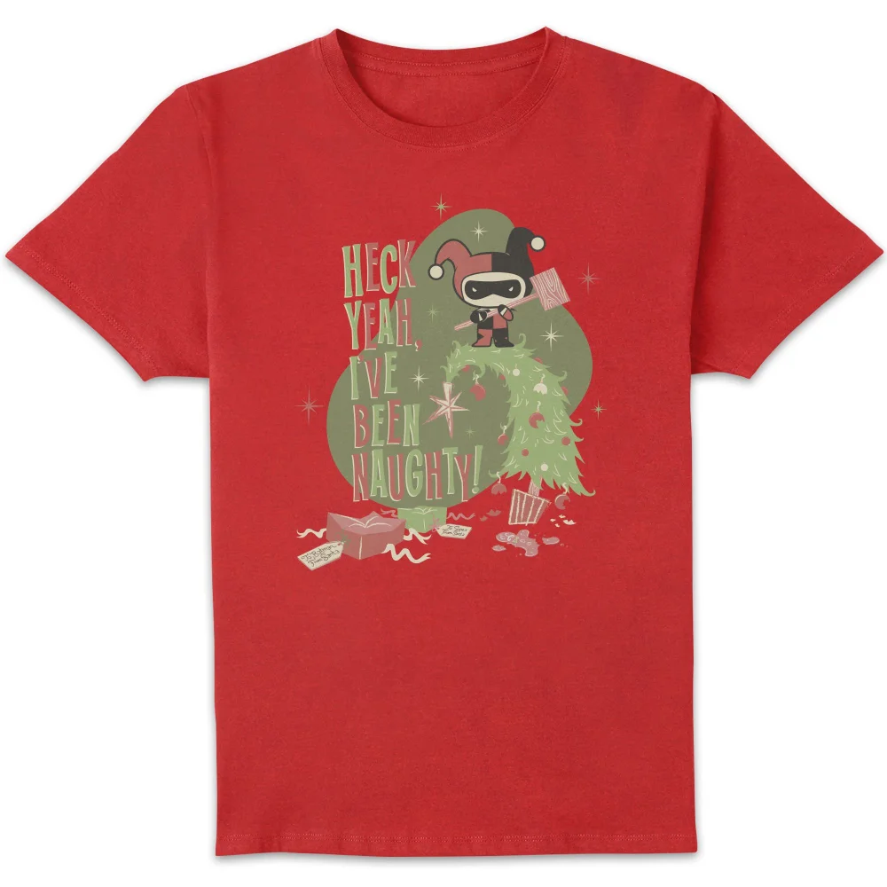 DC Heck Yeah I've Been Naughty! Men's Christmas T-Shirt - Red - S Afbeelding 1