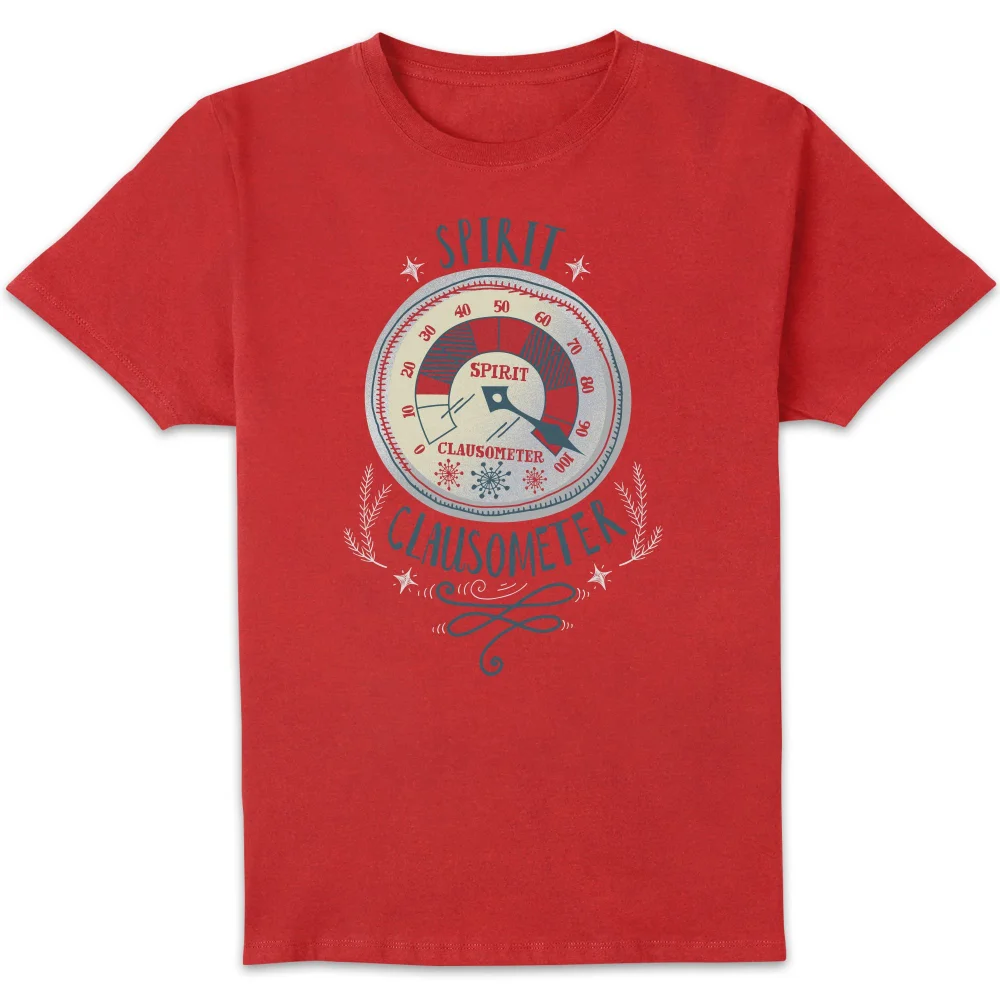Elf Clausometer Men's Christmas T-Shirt - Red - S Afbeelding 1