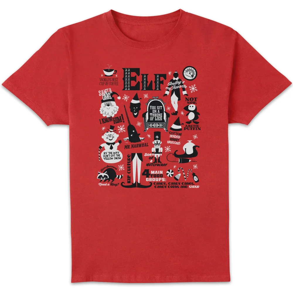 Elf Men's Christmas T-Shirt - Red - S Afbeelding 1
