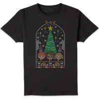 Harry Potter Hogwarts Tree kerst t-shirt - Zwart