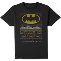 DC Seasons Greetings From Gotham Men's Christmas T-Shirt - Black