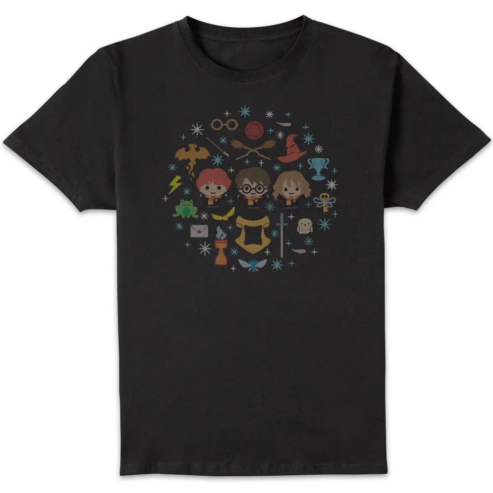 Harry Potter Characters Christmas t-shirt - Zwart - S Afbeelding 1
