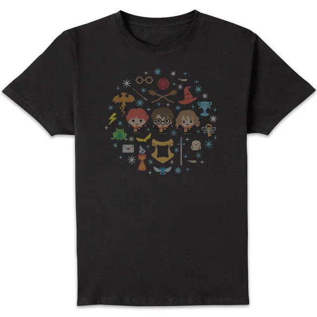 Harry Potter Characters Christmas t-shirt - Zwart